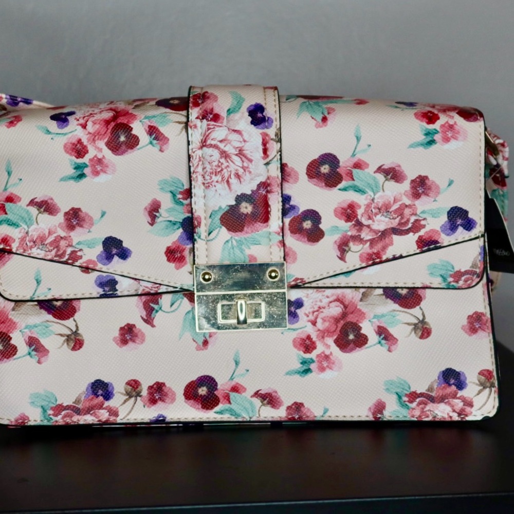 Mossimo Supply Co. Floral Crossbody Bag - Pink and Purple